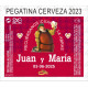 Pack boda pegatina + abridor cerveza Cruzcampo 25cl