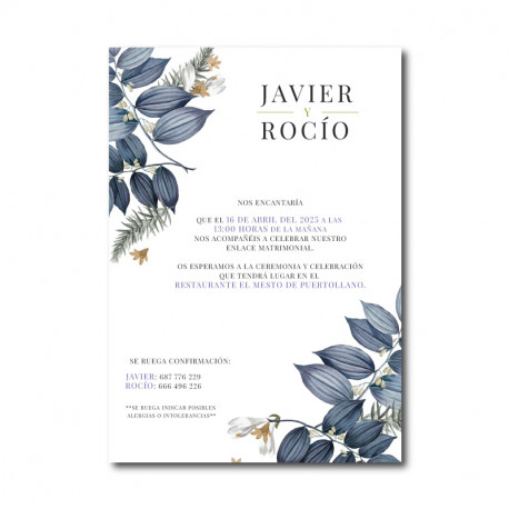 Invitación de boda