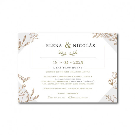 Invitación de boda